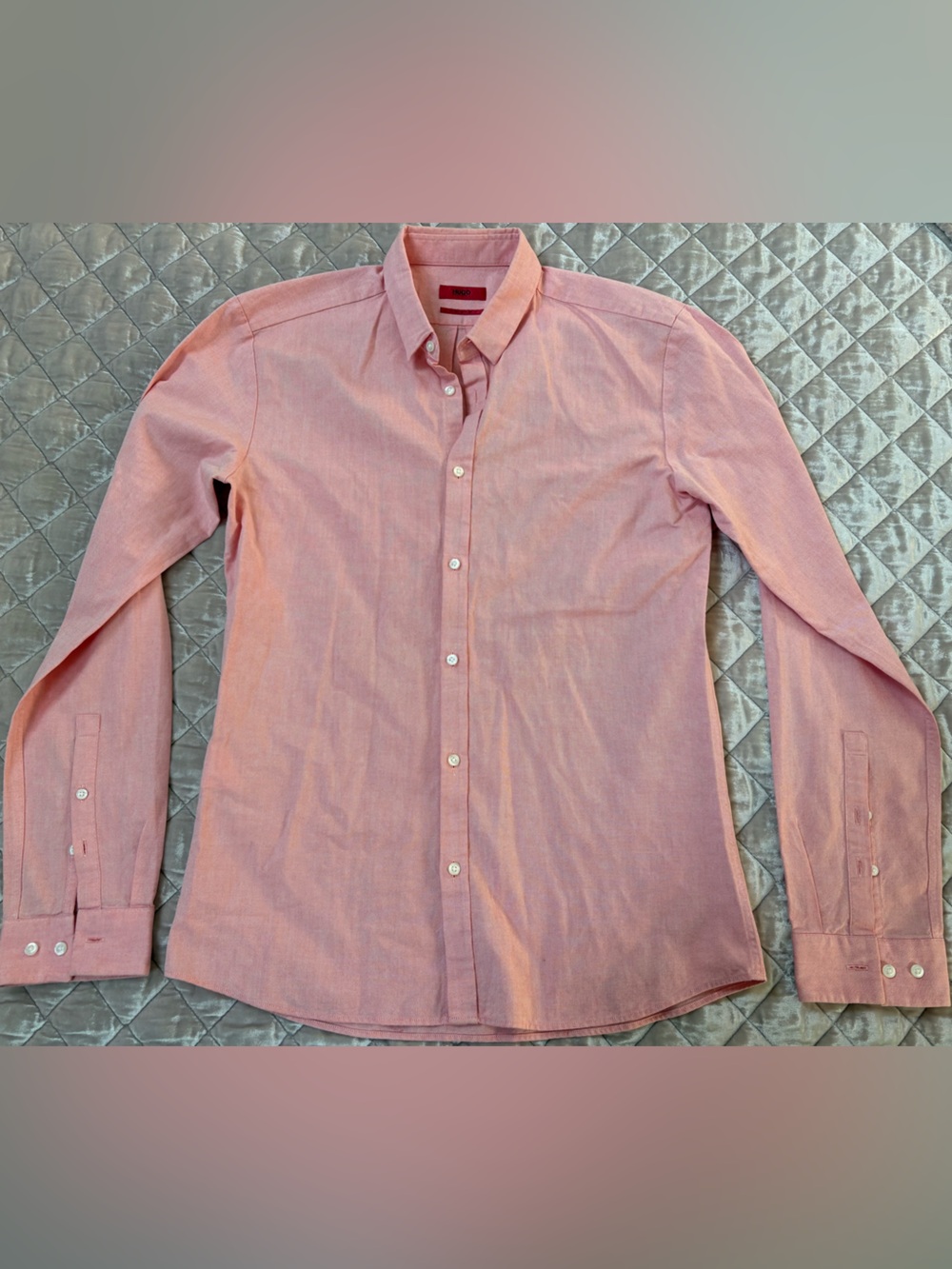 HUGO Pink Button-Up Dress Shirt